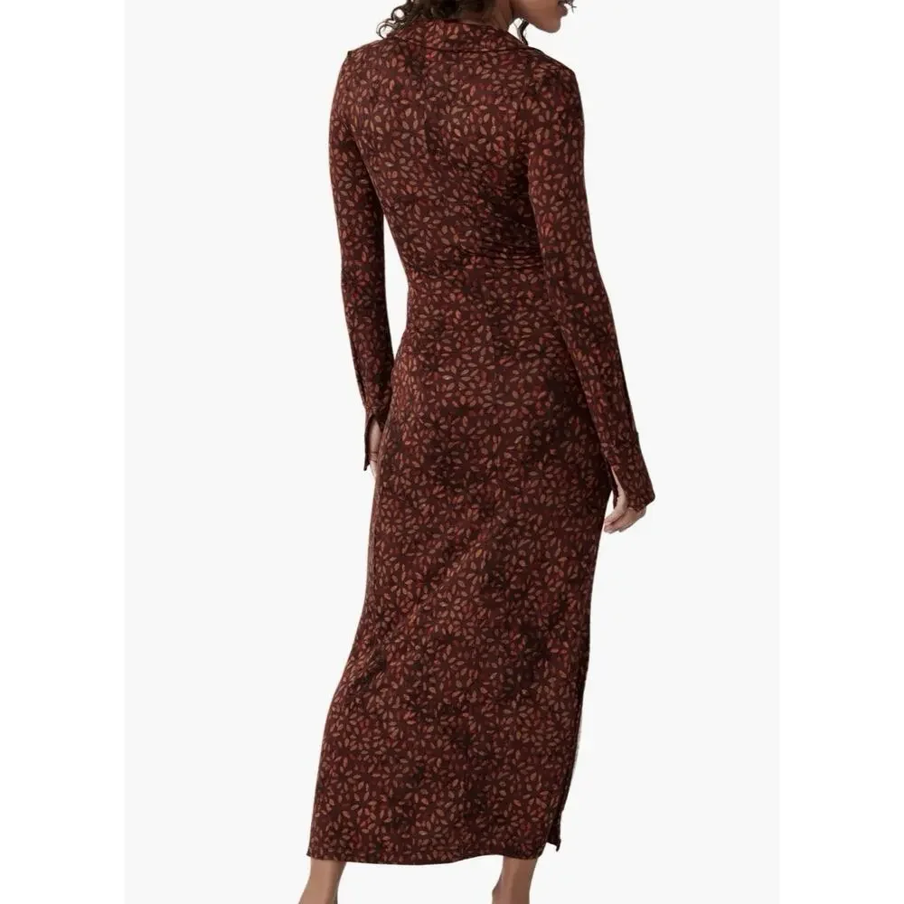 NWT Free People Jersey Knit Stretch Shayla Faux Wrap Dress Women's Size Large